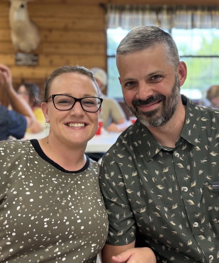 Jared Wilkes with his wife