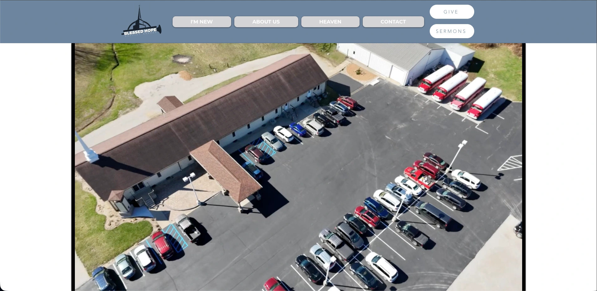 Current Blessed Hope Baptist Church desktop homepage before the redesign